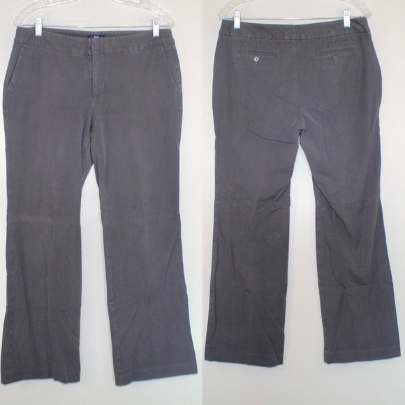 Gap Dark Grey Aubrey Stretch Wide Legged Business Pants — Size 10R - Picture 1 of 11